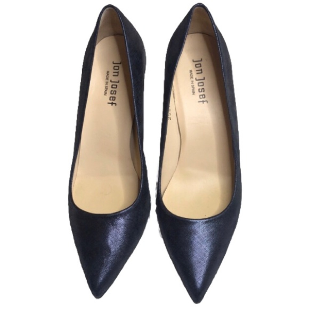 Jon Josef Blue Pumps Heels Textured Pointed Toe 9.5 - Picture 1 of 9
